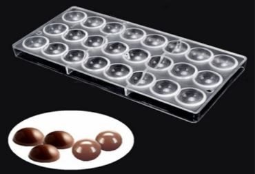 תבנית פוליקארבונט כדורים לשוקולד