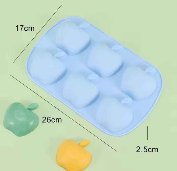 תבנית סיליקון תפוח חצאים.