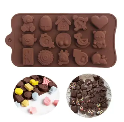 תבנית סיליקוחןם קישוט דובי ,בית,צורוצ אחרןת לקישוט