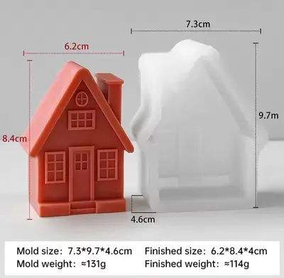 תבנית סיליקון בית תלת ממד דגם 4
