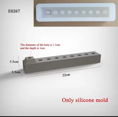 תבנית סיליקון חנוכיה דגם 1