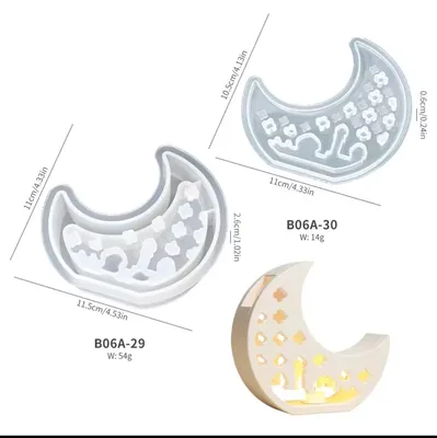 תבנית סיליקון הלאל סהרון טקסטורה מזרחית תאים לגבס ,לאיפוקסי.